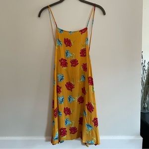 FLORAL LOW BACK BEACH DRESS